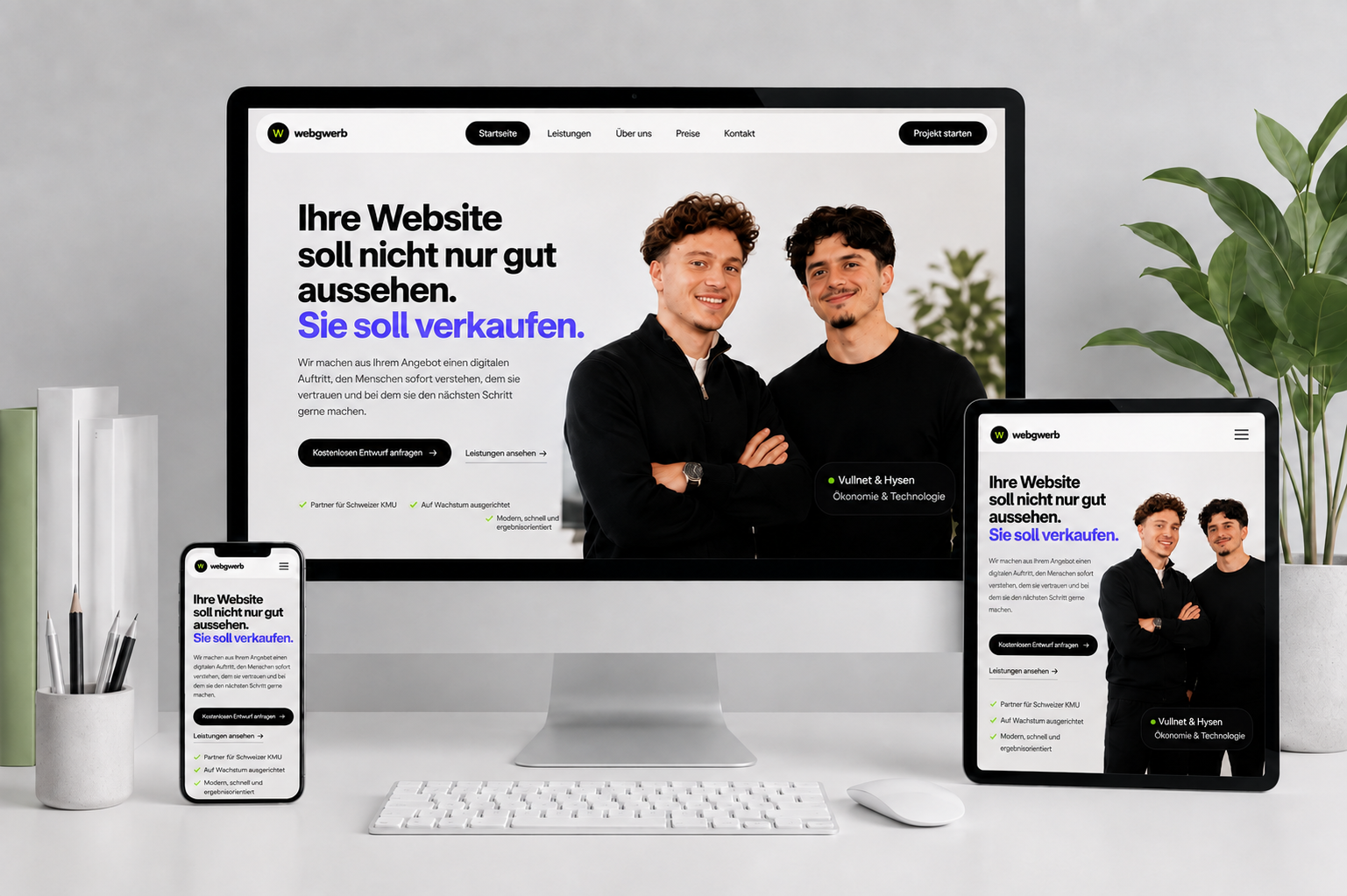 Responsives Webdesign auf mehreren Geräten