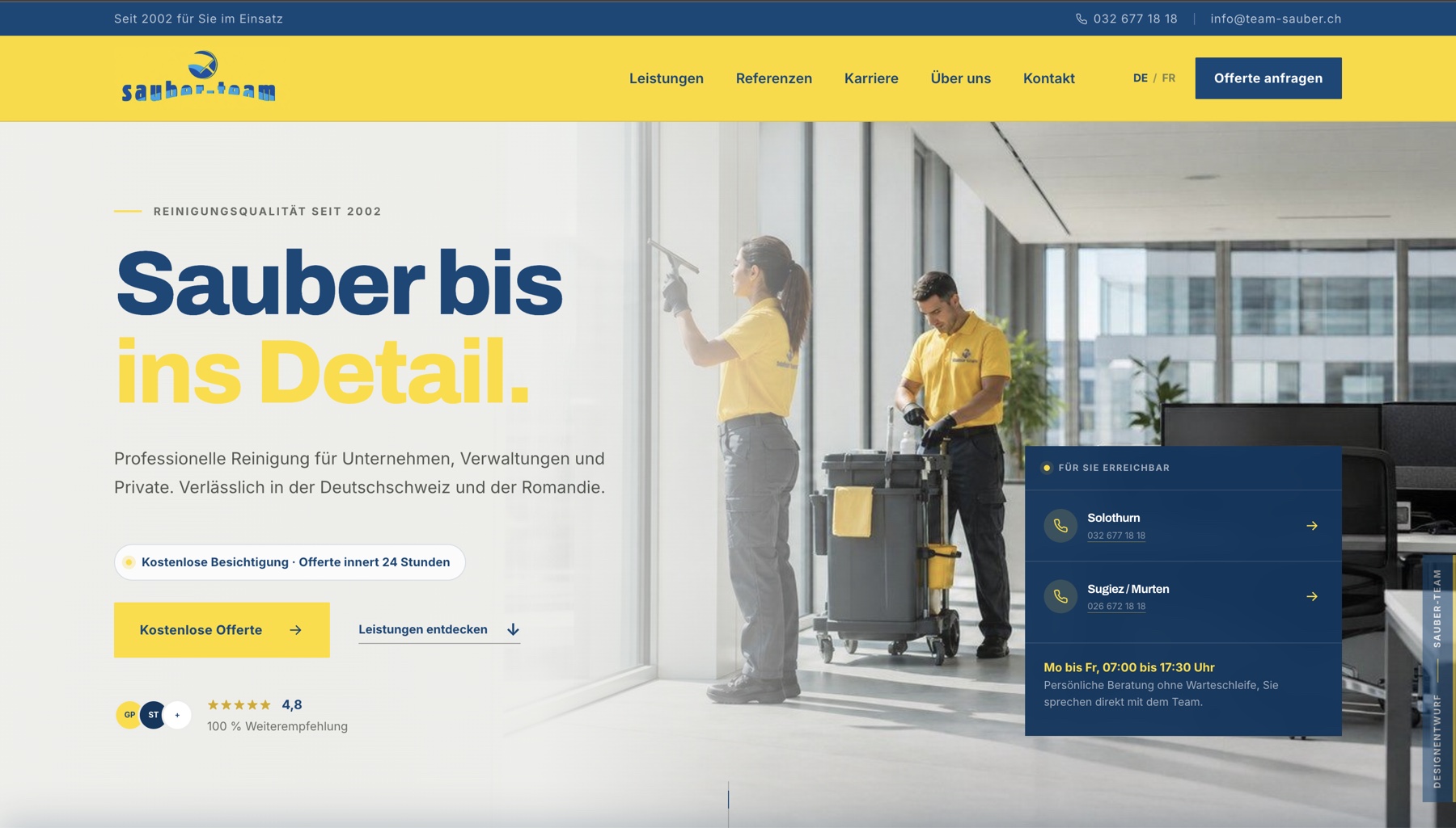 Moderner Team-Sauber-Entwurf von Webgwerb
