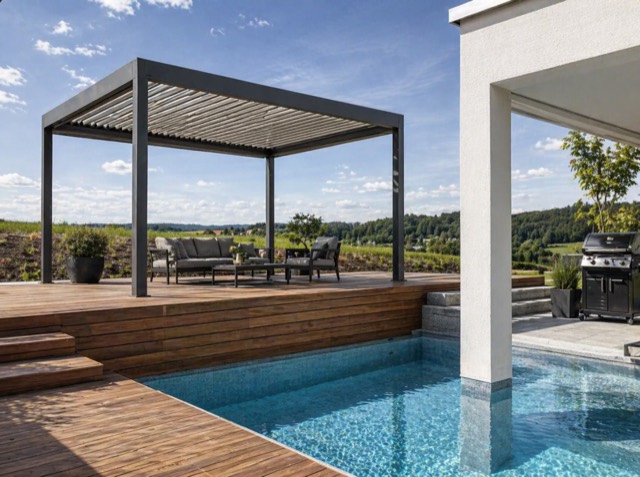 Pool und Pergola – Referenzprojekt jr-immobilien.ch